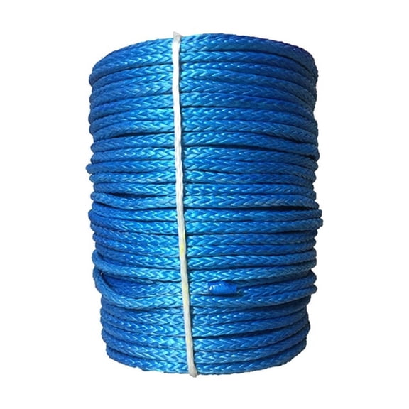 8mm X 40m 12 Strand Extreme UHMWPE Synthetic Winch Rope Plasma Line For ATV UTV SUV 4X4 4WD Boat Off-road ,Durable & Safe