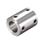 8mm to 12mm Bore Rigid Coupling 25mm Length 20mm Diameter Aluminum Alloy Shaft Couplers Connector Silver 2pcs