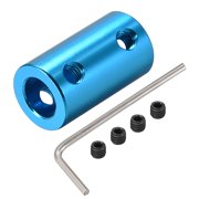 8mm to 8mm Bore Rigid Coupling 25mm Length 14mm Diameter Aluminum Alloy Shaft Couplers Connector Light Blue 4pcs
