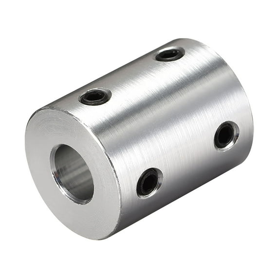 8mm to 8mm Bore Rigid Coupling 25mm Length 20mm Diameter Aluminum Alloy Shaft Couplers Connector Silver 4pcs
