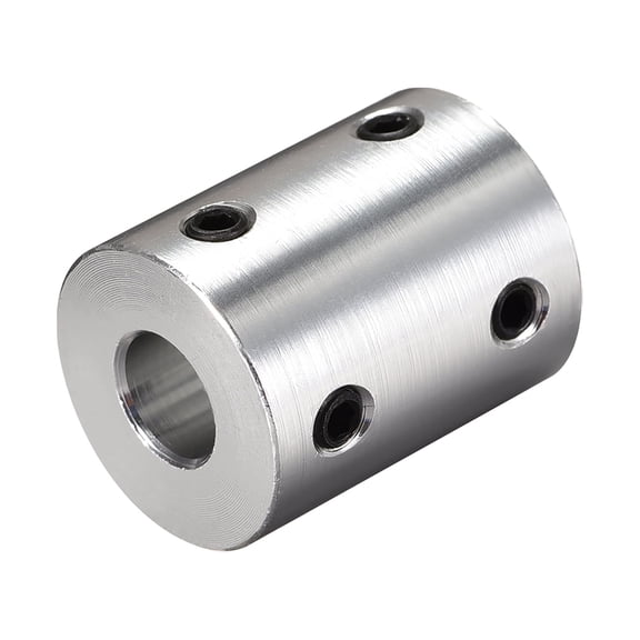 8mm to 8mm Bore Rigid Coupling 25mm Length 20mm Diameter Aluminum Alloy Shaft Couplers Connector Silver