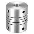 thumbnail image 1 of 8mm to 8mm Shaft Coupling Flexible Coupler Motor Connector Joint L30xD25 Silver, 1 of 2