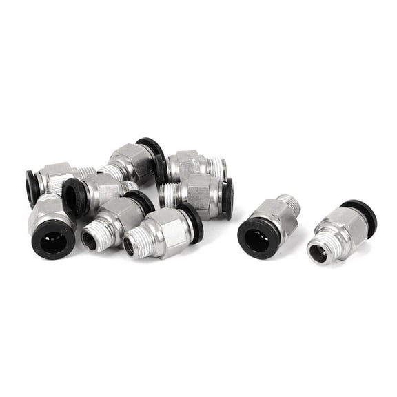 8mm to M10 Push in Pneumatic Air Quick Connect Tube Fitting Coupler 10pcs