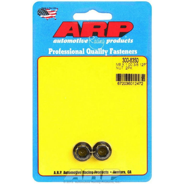 ARP 8mm x 1.00 12pt Nut Kit (2pk) ARP 8mm x 1.00 12pt Nut Kit (2pk)