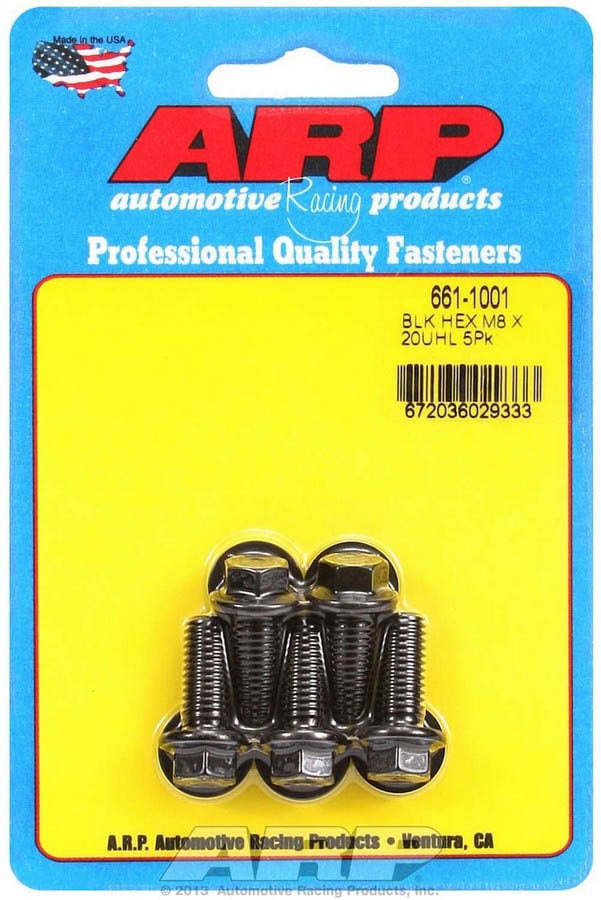 ARP 8mm x 1.25 x 20mm 6pt Bolt Kit 5pk ARP 8mm x 1.25 x 20mm 6pt Bolt Kit 5pk