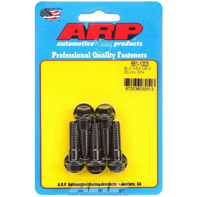 ARP 8mm x 1.25 x 30mm 6pt Bolt Kit - 5pk ARP 8mm x 1.25 x 30mm 6pt Bolt Kit - 5pk