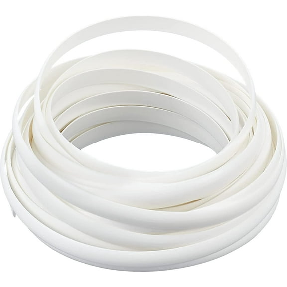 8mm x 10m Rattan Weaving Wicker Repair Material Synthetic Rattan Plastic Flat Polyethylene Woven Knit Vinyl White DIY