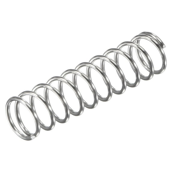 8mmx0.8mmx30mm 304 Stainless Steel Compression Spring 11.8N Load Capacity, 10pcs
