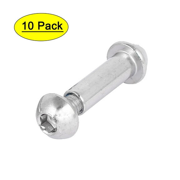 8mmx35mm Metal Hex Socket Cap Head Screw Bolt Fastener Dowel Nut 10 Pcs