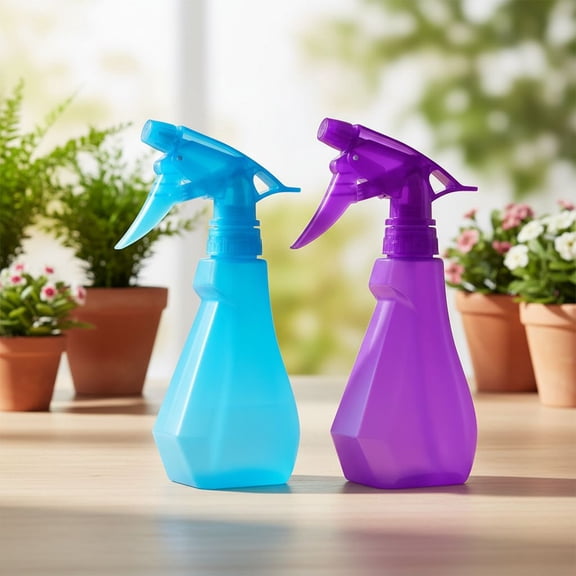 (8oz 2-Pack Plastic Spray Bottle - Water Spray Bottle for Hair, Cooking, Cat Training & Cleaning Solution, Plant Misters for Inside & Outside - Spritzer Bottles for BBQ BPA-Free. Blue-Purple