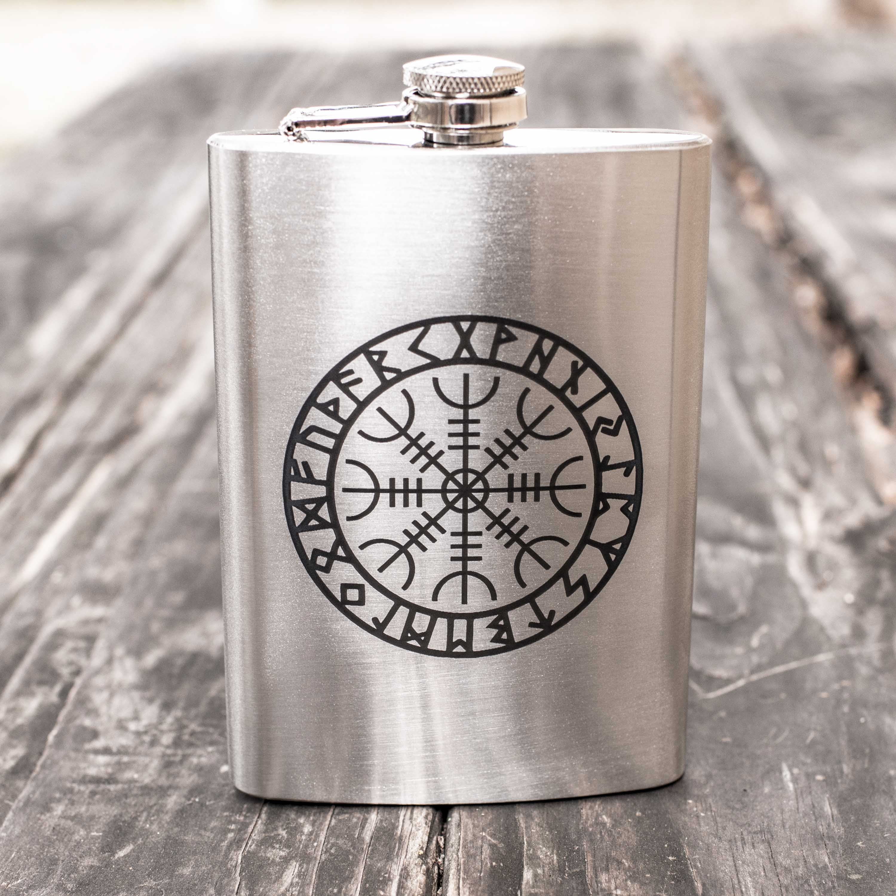 8oz Aegishjalmur Stainless Steel Flask 8oz Aegishjalmur Stainless Steel Flask