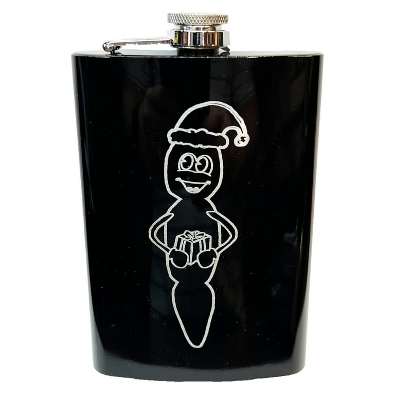 8oz BLACK Howdy Ho Flask 8oz BLACK Howdy Ho Flask
