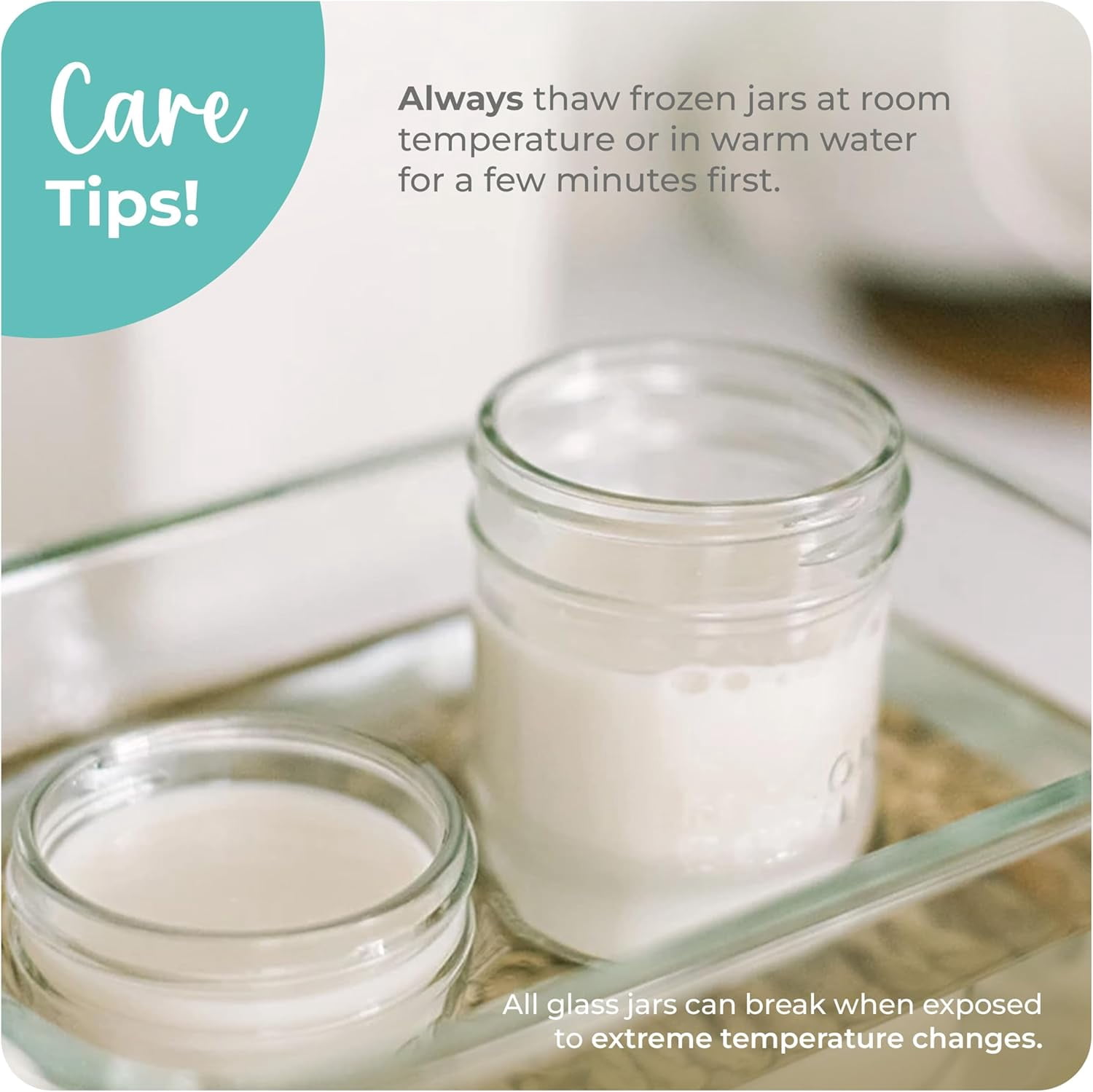 8oz Breast Milk Storage Jars (12-Pack) – Reusable Glass Baby Food Containers with Lid for Baby Formula & Breastmilk – Airtight, Stackable, Freezable