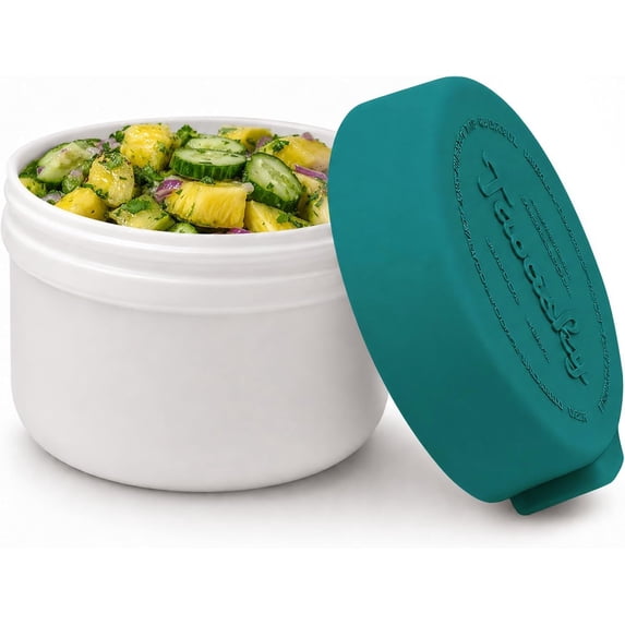 8oz Ceramic Overnight Oats Container with Silicone Lid, Food Storage ...