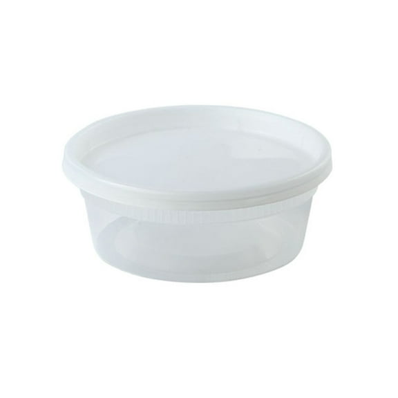 8oz. Clear Plastic Disposable Containers w/ Lids 50ct.