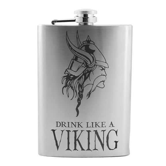 8oz Drink Like a Viking Flask L1
