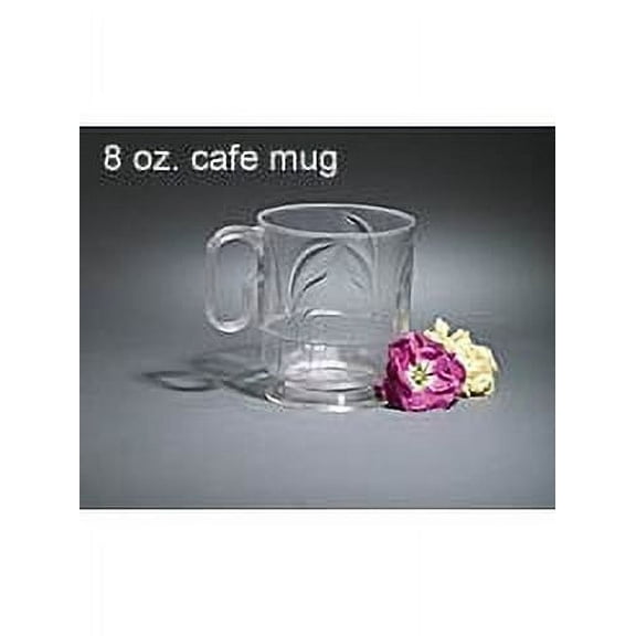 8oz. Elegance Clear Plastic Cafe Mug 40ct.