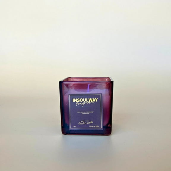 8oz Fancy Candle - Spicy Scent - Holiday Gift - Home Decor - Glass Container