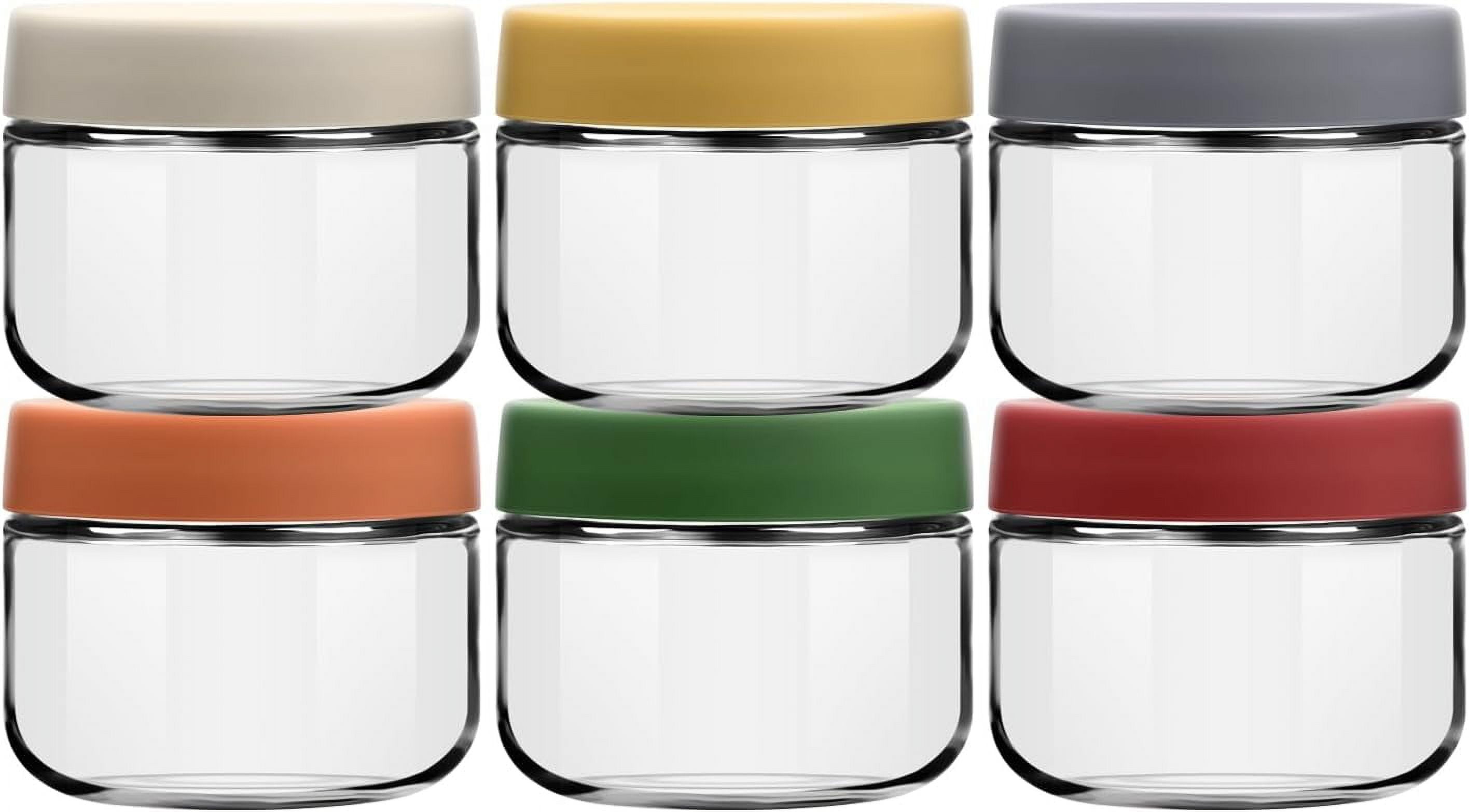 8oz Glass Jars with Lids 1 Cup Small Food Containers for Chia Pudding ...