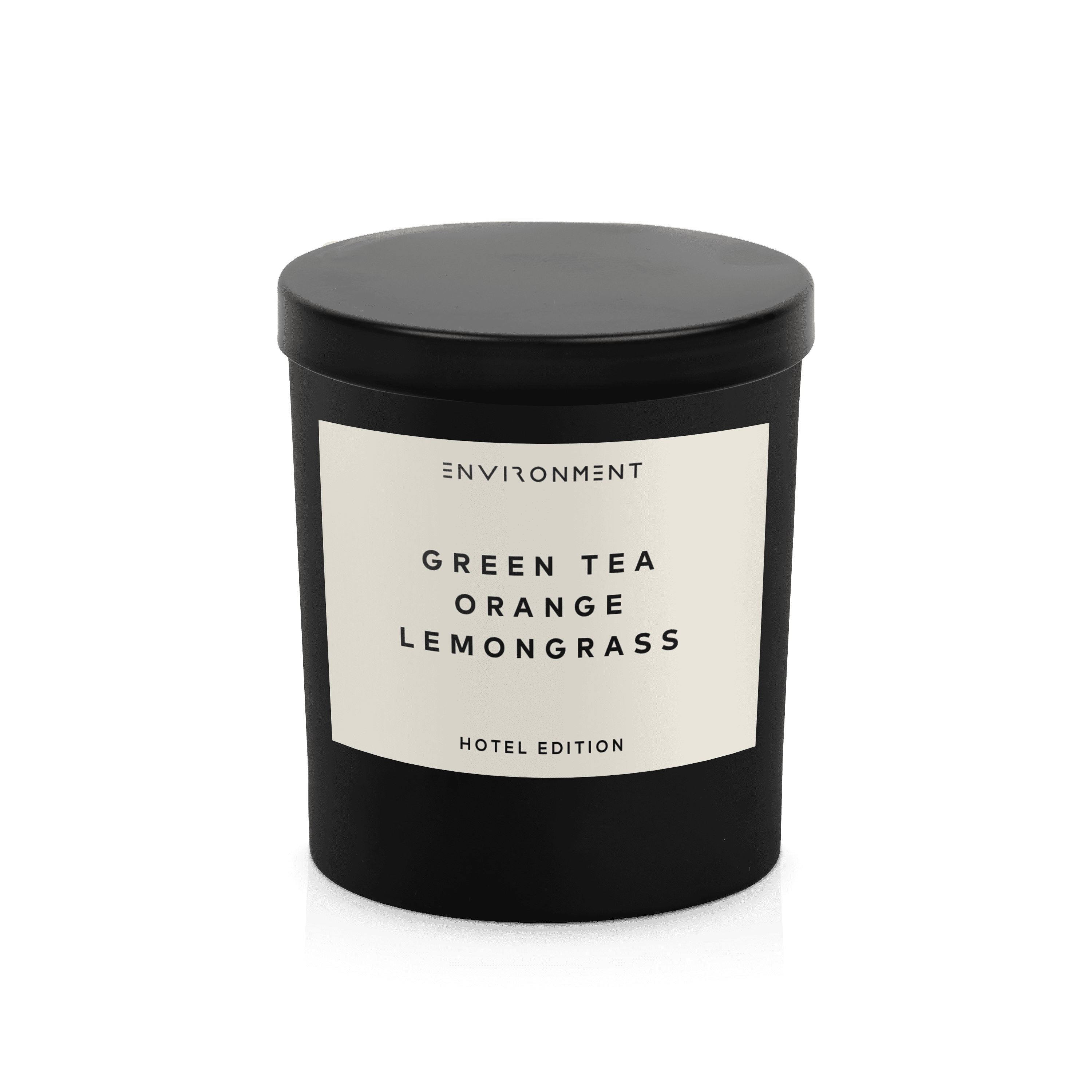 8oz Black Soy Candle with Green Tea, Orange, and Lemongrass Scents