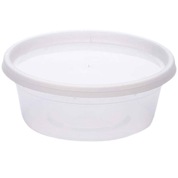 8oz Heavy Duty Deli Food Storage Containers with Lids: 5CT