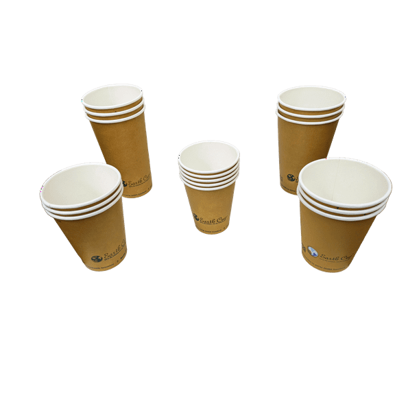 8oz Kraft Earth Hot Cup, Compostable