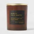 thumbnail image 1 of 8oz Lidded Glass Jar Black Label Rustic Palo Santo Candle - Soy & Coconut Blend, 30hr Burn Time, 1 of 3