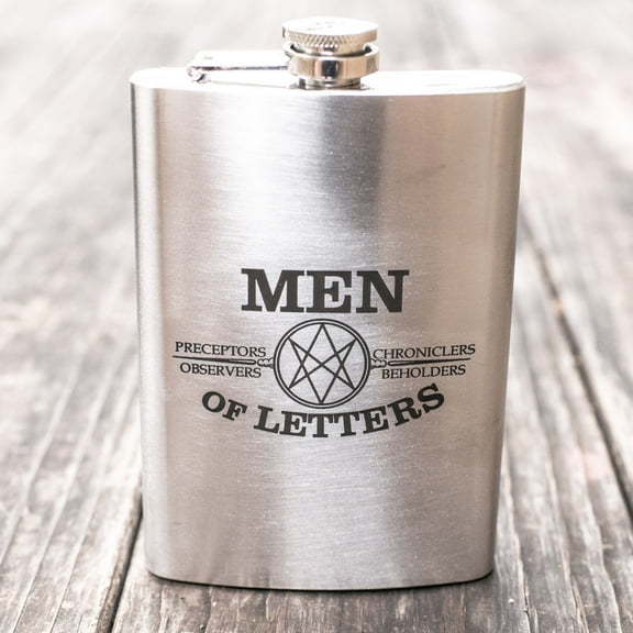 8oz Men of Letters Flask L1