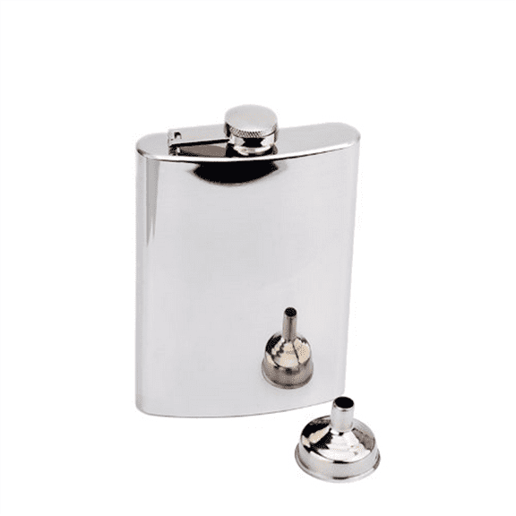 8oz Mirror Polish Flask