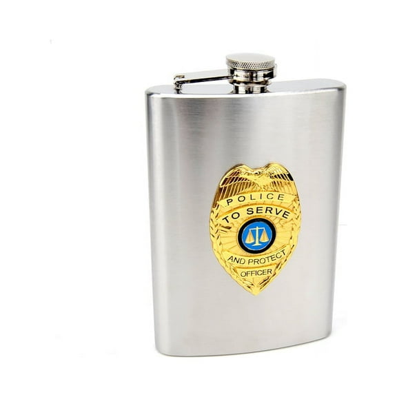 8oz Official Police Hip Flask