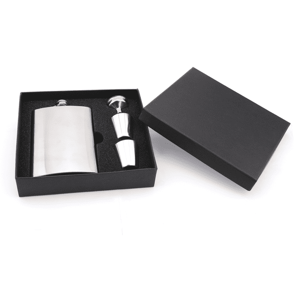 8oz Premium Hip Flask with Gift Box, Funnel and 2 Stainless Steel Shot Glasses