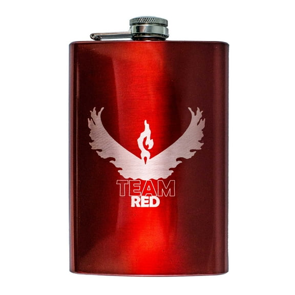 8oz RED Team Red Flask L1