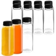 thumbnail image 1 of 8 oz Clear Round Plastic Juice Bottles with Caps BPA-Free, Leak Proof Disposable Drink Containers for Juicing, Tamper Proof, Smoothies, Shakes & Beverages Food-Grade Bulk Pack Juice Bars & Cafes(348), 1 of 6