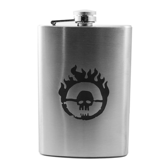 8oz Skull Branding Flask L1