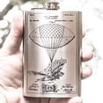 thumbnail image 1 of 8oz Steampunk Flying Man Flask L1, 1 of 2