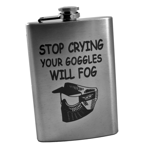 8oz Stop Crying Your Goggles Will Fog Flask L1