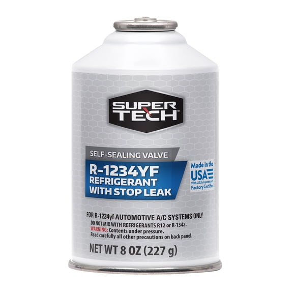 SuperTech YF Straight Gas with Stop Leak, 8oz Automotive Refrigerant