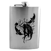 8oz Whispering winds flask laser engraved