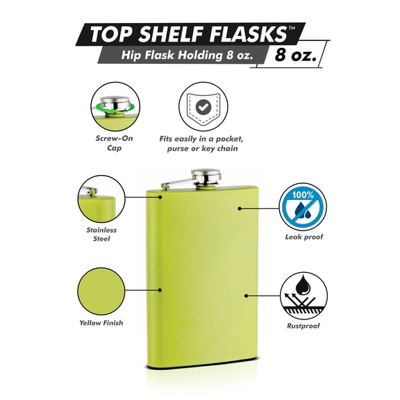 8oz Yellow Flask