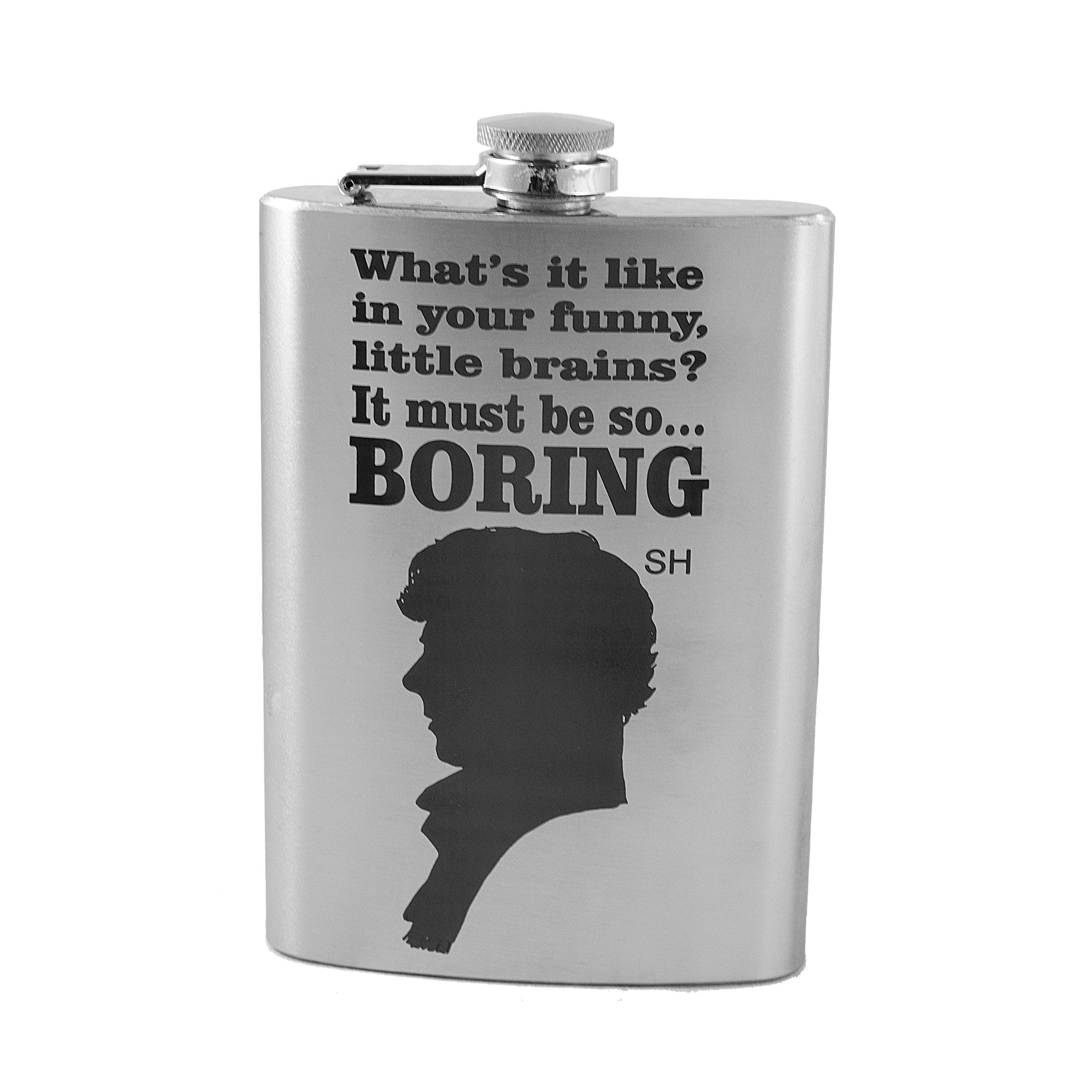 8oz Your Funny Little Brain Stainless Steel Flask 8oz Your Funny Little Brain Stainless Steel Flask