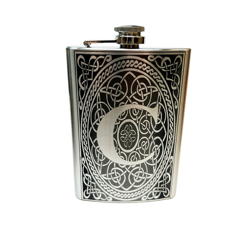 8oz Celtic Design Stainless Steel Flask 8oz Celtic Design Stainless Steel Flask