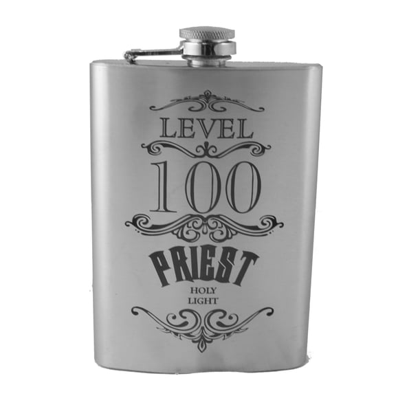 8oz wow level 100 priest flask L1