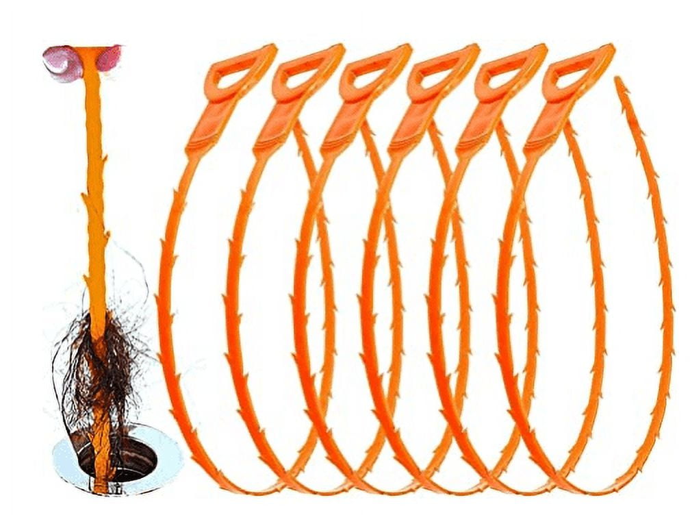 8-Pack Drain Snake Hair Remover – 25 Inch Flexible Clog Remover For Sink, Tub, Toilet – Reusable & Easy To Use - View #7
