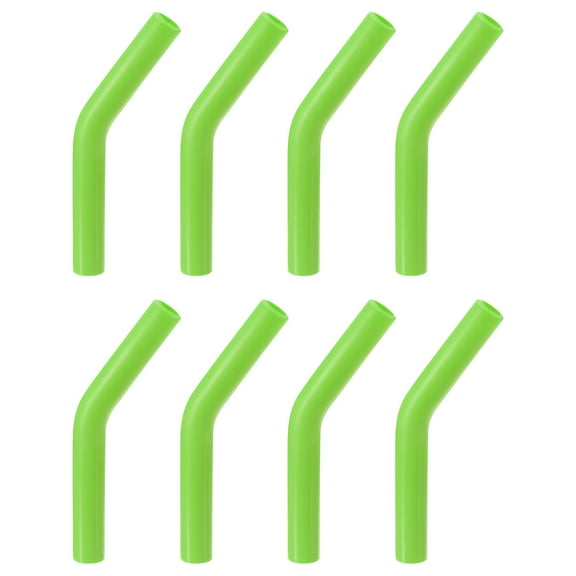 8pack Silicone Straw Tips, Silicone Straw Elbows Tip Fit for 6mm/0.24" OD Stainless Steel Straws, Green