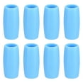 thumbnail image 1 of 8pack Silicone Straw Tips, Soft Reusable Straws Tips Fit for 1/2 Inch(12mm) OD Stainless Steel Straws, Light Blue, 1 of 6