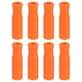 thumbnail image 1 of 8pack Silicone Straw Tips, Soft Reusable Straws Tips Fit for 1/3 Inch(8mm) OD Stainless Steel Straws, Orange, 1 of 6