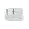 thumbnail image 1 of 8pc 100% Combed Cotton Towel Set (2 Bath, 2 Hand, 4 Wash) - White, 1 of 6