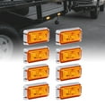 thumbnail image 1 of 8pc 2.5" Amber LED Trailer Marker Light Chrome Bezel DOT FMVSS 108 SAE P2PCÂ&nbsp;, 1 of 8