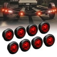 thumbnail image 1 of 8pc 3/4" Round DOT P2PC Red LED Bullet Clearance Marker Lights for Trailer, 1 of 8
