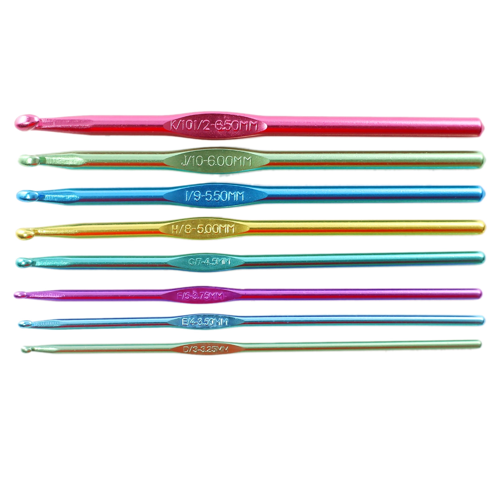 8pc Anodized Aluminum Crochet Hook Set (D-K) by Loops & Threads